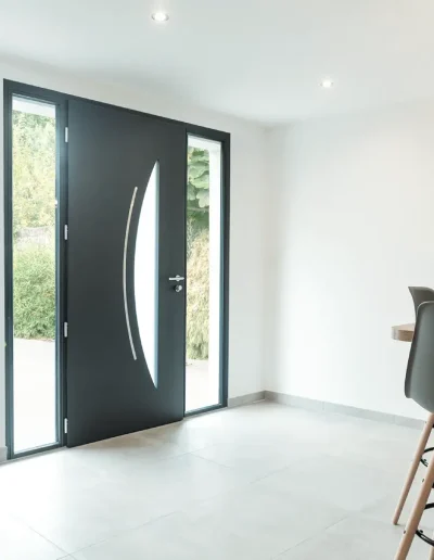 porte d'entrée alu grise aubignan