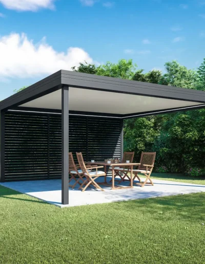 pergola aluminium grise